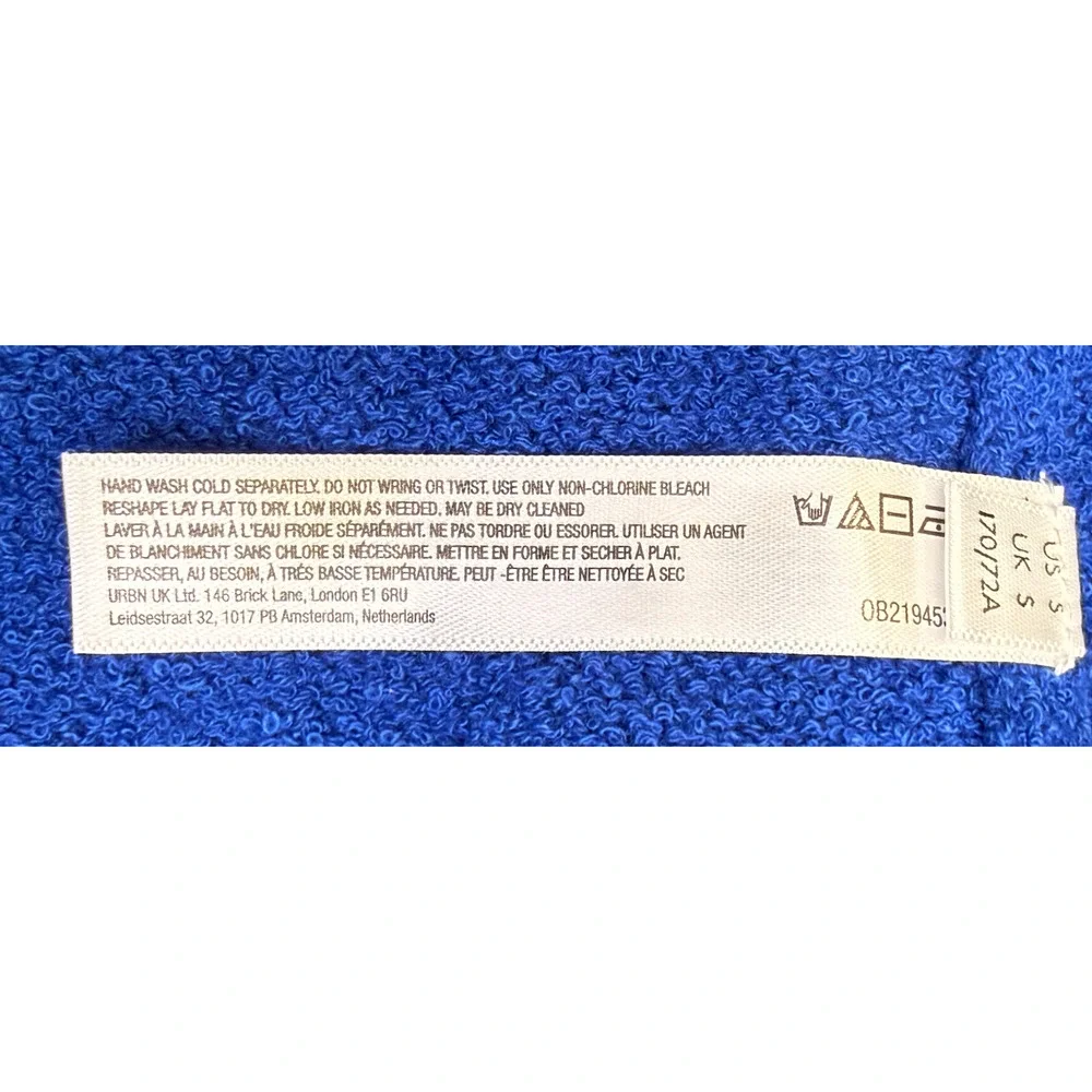FREE PEOPLE FP BEACH LAPIS LAZULI BLUE RHEA SWEATER SKIRT SET SZ S